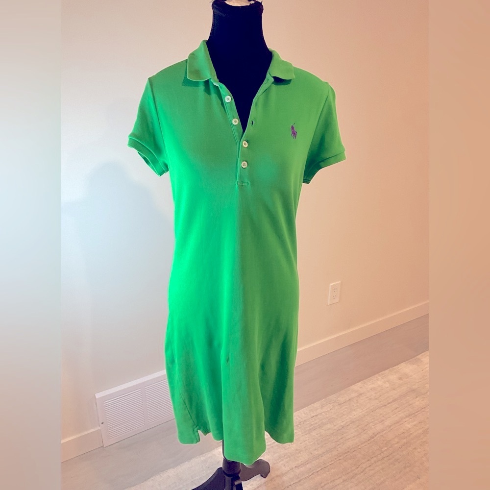 Ralph Lauren Green Polo Dress Casual Knit